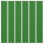 [ Thumbnail: White and Dark Green Pattern Fabric ]