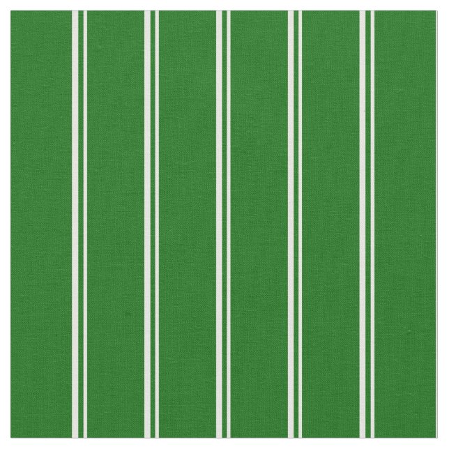 White and Dark Green Pattern Fabric (Close Up)