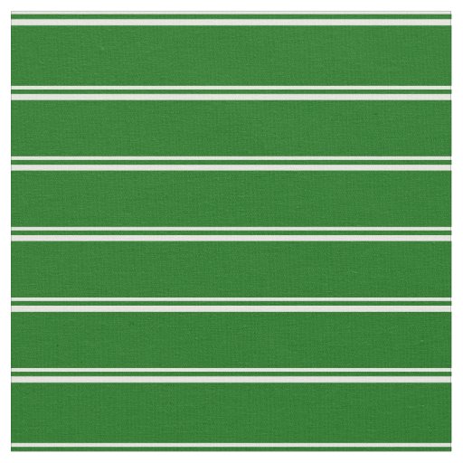 White and Dark Green Pattern of Stripes Fabric