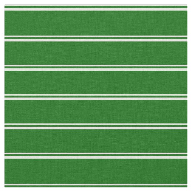 White and Dark Green Pattern of Stripes Fabric (Close Up)