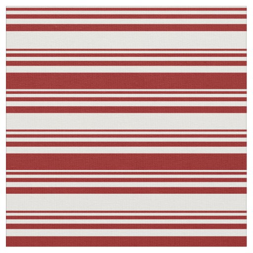 White and Dark Red Colored Pattern Fabric
