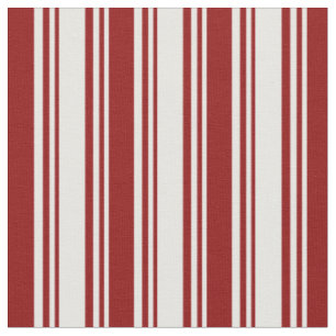 White and Dark Red Pattern Fabric