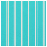 [ Thumbnail: White and Dark Turquoise Colored Pattern Fabric ]
