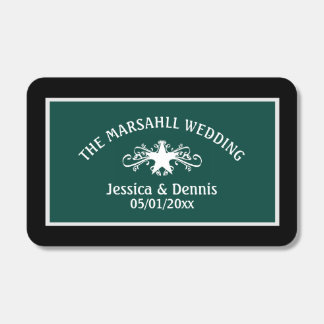 White and Emerald Green Texas Star Matchboxes