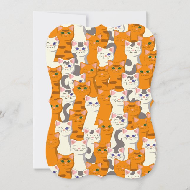 White and ginger cats pattern green eyes blue eyes (Front)