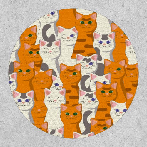 White and ginger cats pattern green eyes blue eyes patch