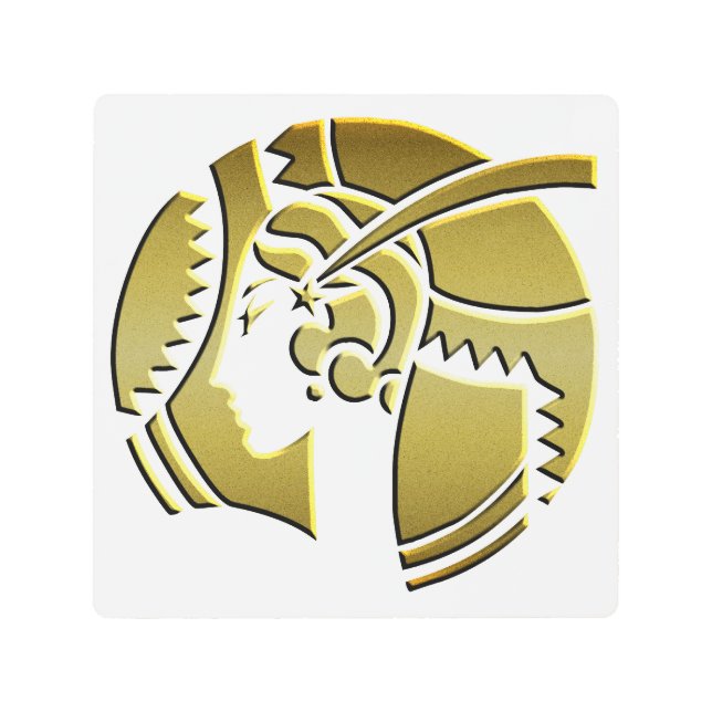 White and Gold Art Deco Lady (Front)