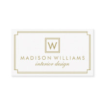 White and Gold Art Deco Monogram