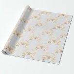 White and Gold  Bee Wedding  Wrapping Paper<br><div class="desc">White and Gold Bee Wedding Wrapping Paper</div>