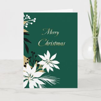 White And Gold Christmas Card