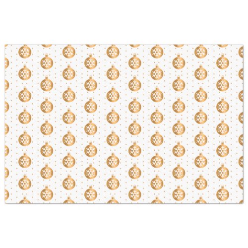 White and Gold Christmas Ornaments Tissue Paper