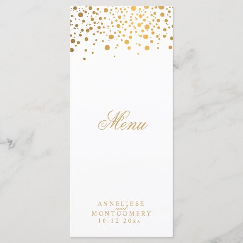 White and Gold Confetti Dots _  Menu