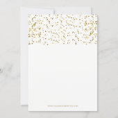 White and Gold confetti Modern holiday Party Invitation (Back)