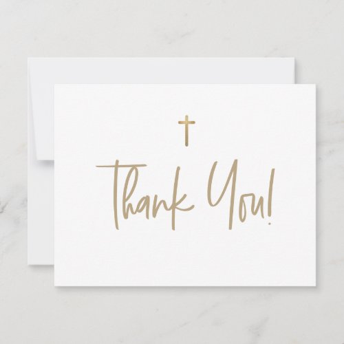 White and Gold Cross Boy name First communion