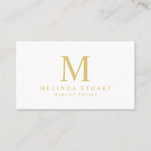 White and Gold Elegant Appointment Card