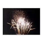 White and Gold Fireworks I Patriotic Celebration Acrylic Print