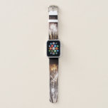 White and Gold Fireworks I Patriotic Celebration Apple Watch Band