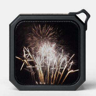 White and Gold Fireworks I Patriotic Celebration Bluetooth Speaker