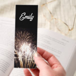 White and Gold Fireworks I Patriotic Celebration Bookmarks