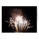 White and Gold Fireworks I Patriotic Celebration Card
