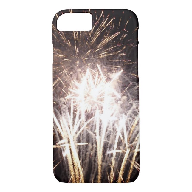 White and Gold Fireworks I Patriotic Celebration Case-Mate iPhone Case (Back)