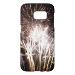 White and Gold Fireworks I Patriotic Celebration Samsung Galaxy S7 Case
