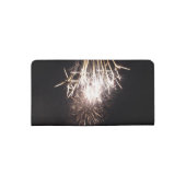 White and Gold Fireworks I Patriotic Celebration Checkbook Cover (Back)