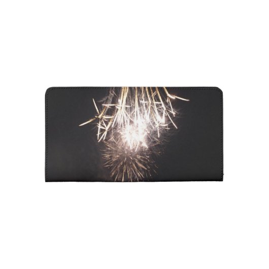 White and Gold Fireworks I Patriotic Celebration Checkbook Cover (Back)
