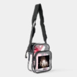 White and Gold Fireworks I Patriotic Celebration Clear Crossbody Bag