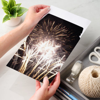 White and Gold Fireworks I Patriotic Celebration Envelope Mailers