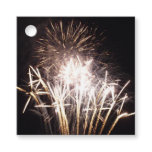 White and Gold Fireworks I Patriotic Celebration Favor Tags