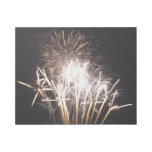 White and Gold Fireworks I Patriotic Celebration Gallery Wrap