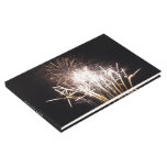 White and Gold Fireworks I Patriotic Celebration Guest Book