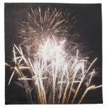 White and Gold Fireworks I Patriotic Celebration Napkin