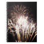 White and Gold Fireworks I Patriotic Celebration Notebook