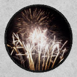 White and Gold Fireworks I Patriotic Celebration Patch