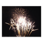 White and Gold Fireworks I Patriotic Celebration Photo Print