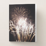White and Gold Fireworks I Patriotic Celebration Pocket Folder