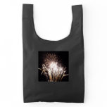 White and Gold Fireworks I Patriotic Celebration Reusable Bag