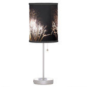 White and Gold Fireworks I Patriotic Celebration Table Lamp (Left)