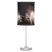 White and Gold Fireworks I Patriotic Celebration Table Lamp (Right)