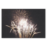 White and Gold Fireworks I Patriotic Celebration Tissue Paper