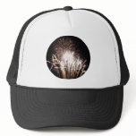 White and Gold Fireworks I Patriotic Celebration Trucker Hat