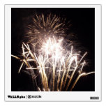 White and Gold Fireworks I Patriotic Celebration Wall Decal
