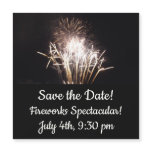 White and Gold Fireworks I Save the Date