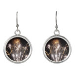 White and Gold Fireworks II Patriotic Celebration Earrings