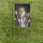 White and Gold Fireworks II Patriotic Celebration Garden Flag