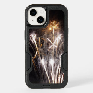 White and Gold Fireworks II Patriotic Celebration OtterBox iPhone 14 Case