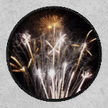 White and Gold Fireworks II Patriotic Celebration Patch