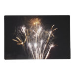 White and Gold Fireworks II Patriotic Celebration Placemat